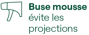 Pictogramme buse mousse