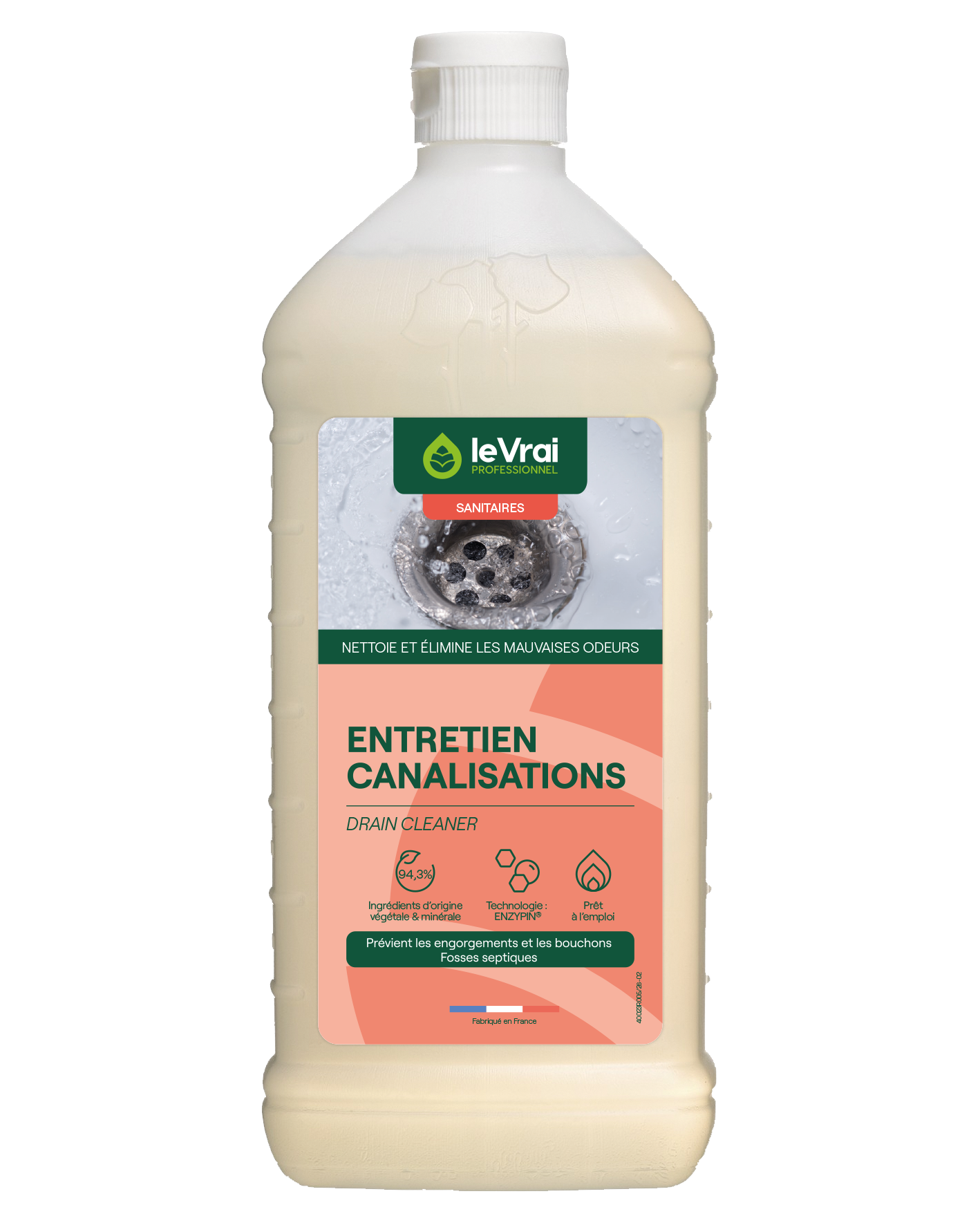 Packshot Png Ex 5332 Lvp Entretien Canalisations 1l