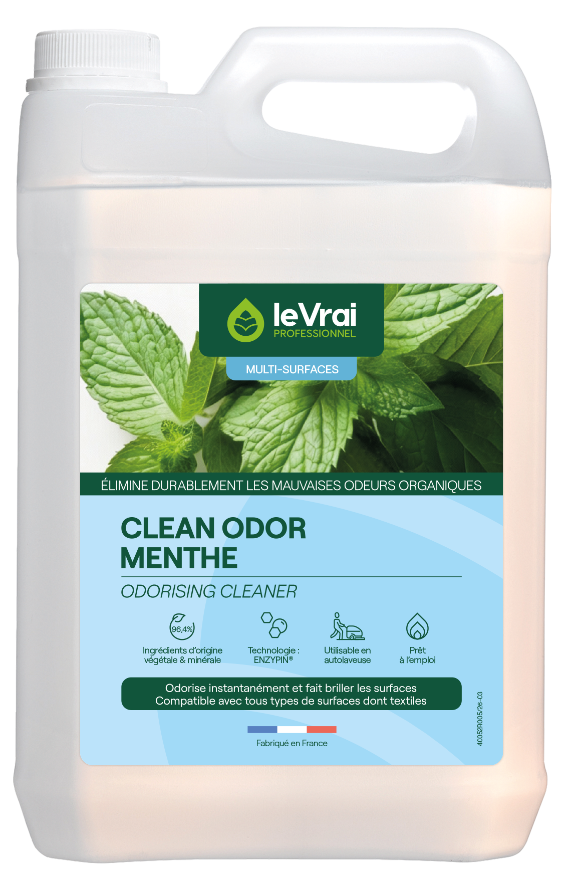 Packshot Png Ex 5342 Lvp Clean Odor Menthe 5l Packshot Png Ex 5342 Lvp Clean Odor Menthe 5l