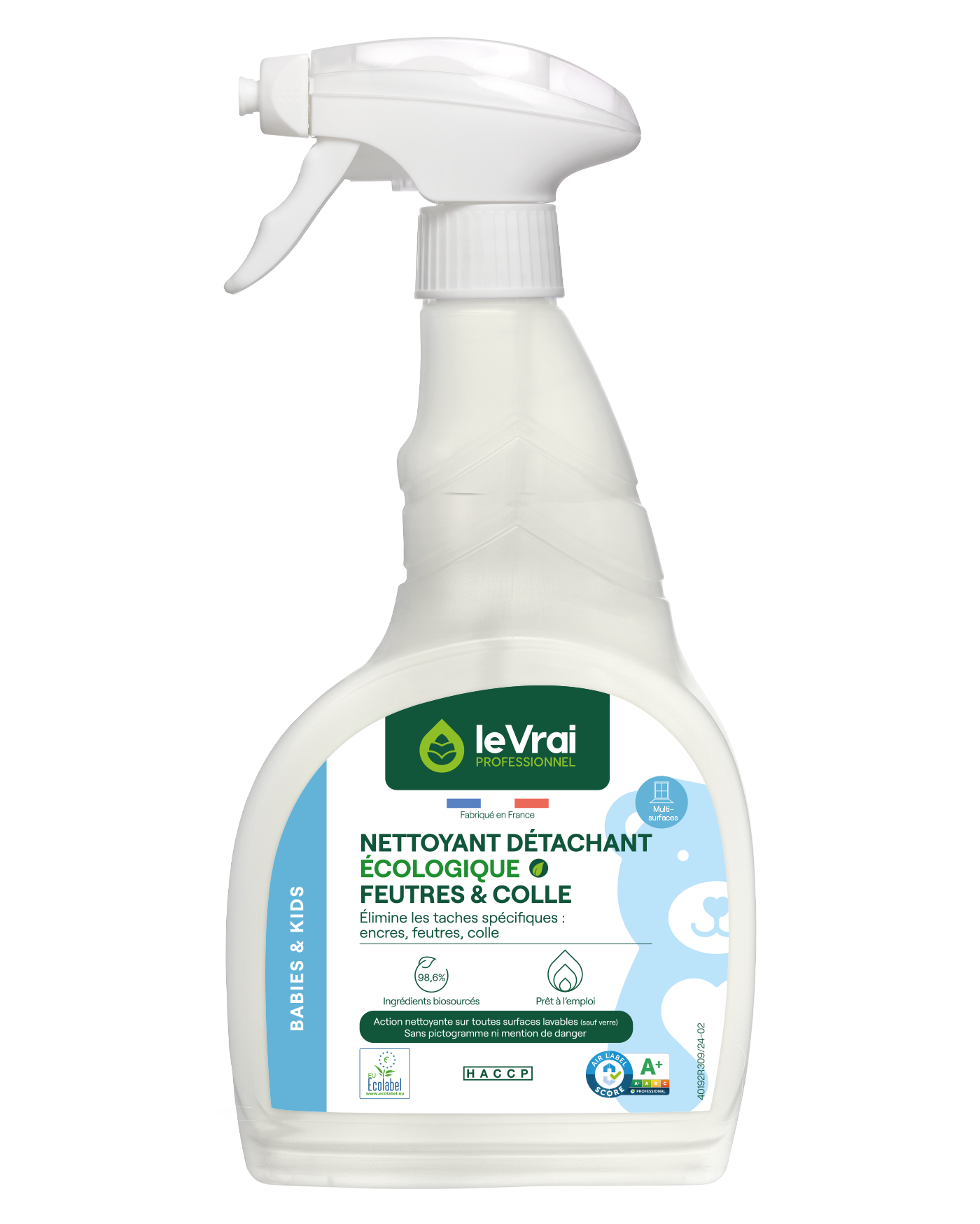 Packshot Png Fr 6005 Lvp B&k Nettoyant Detachant Ecologique Feutres Et Colle 750ml