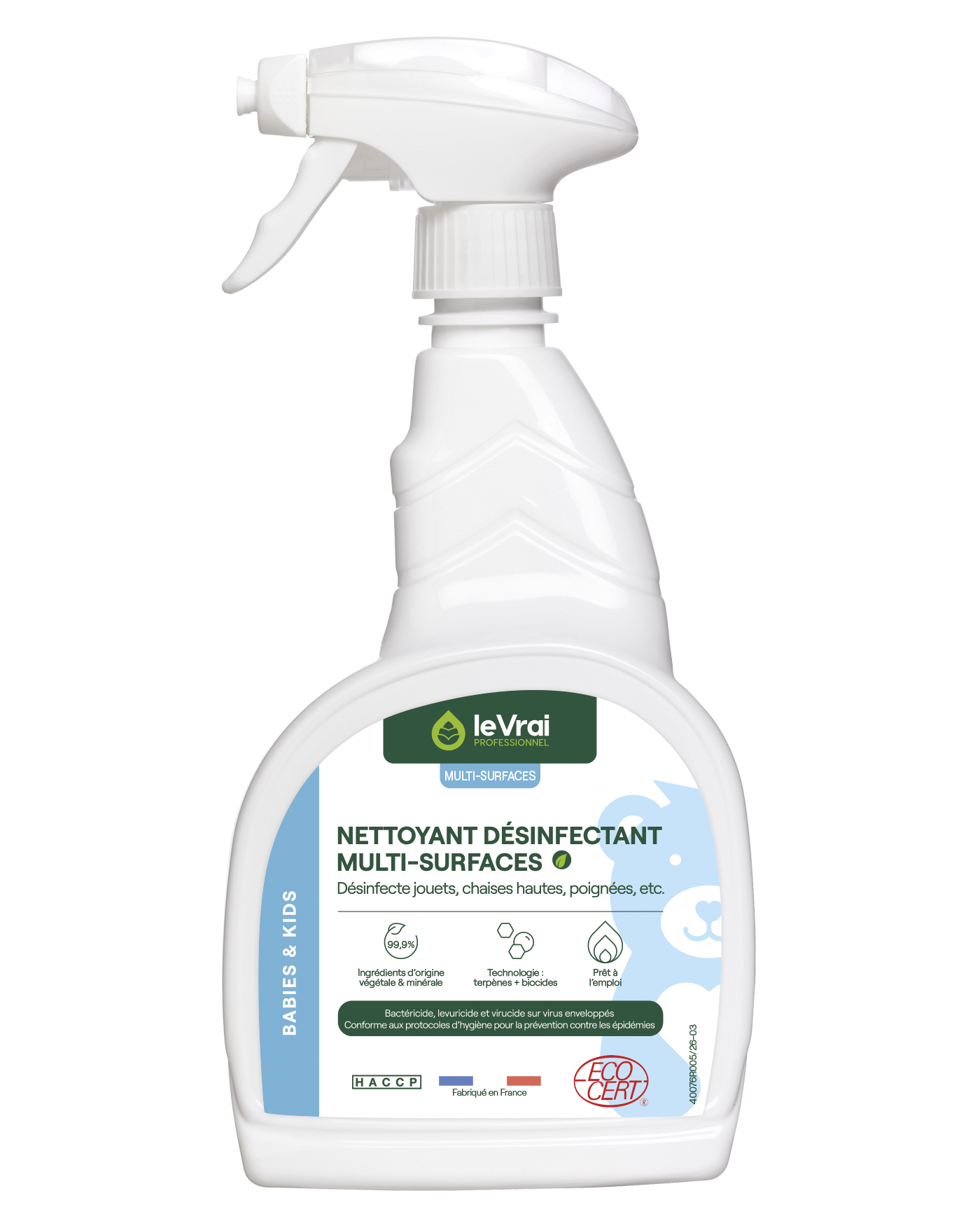 Packshot Png Fr 6010 Lvp B&k Nettoyant Desinfectant Multi Surfaces Pae 750ml