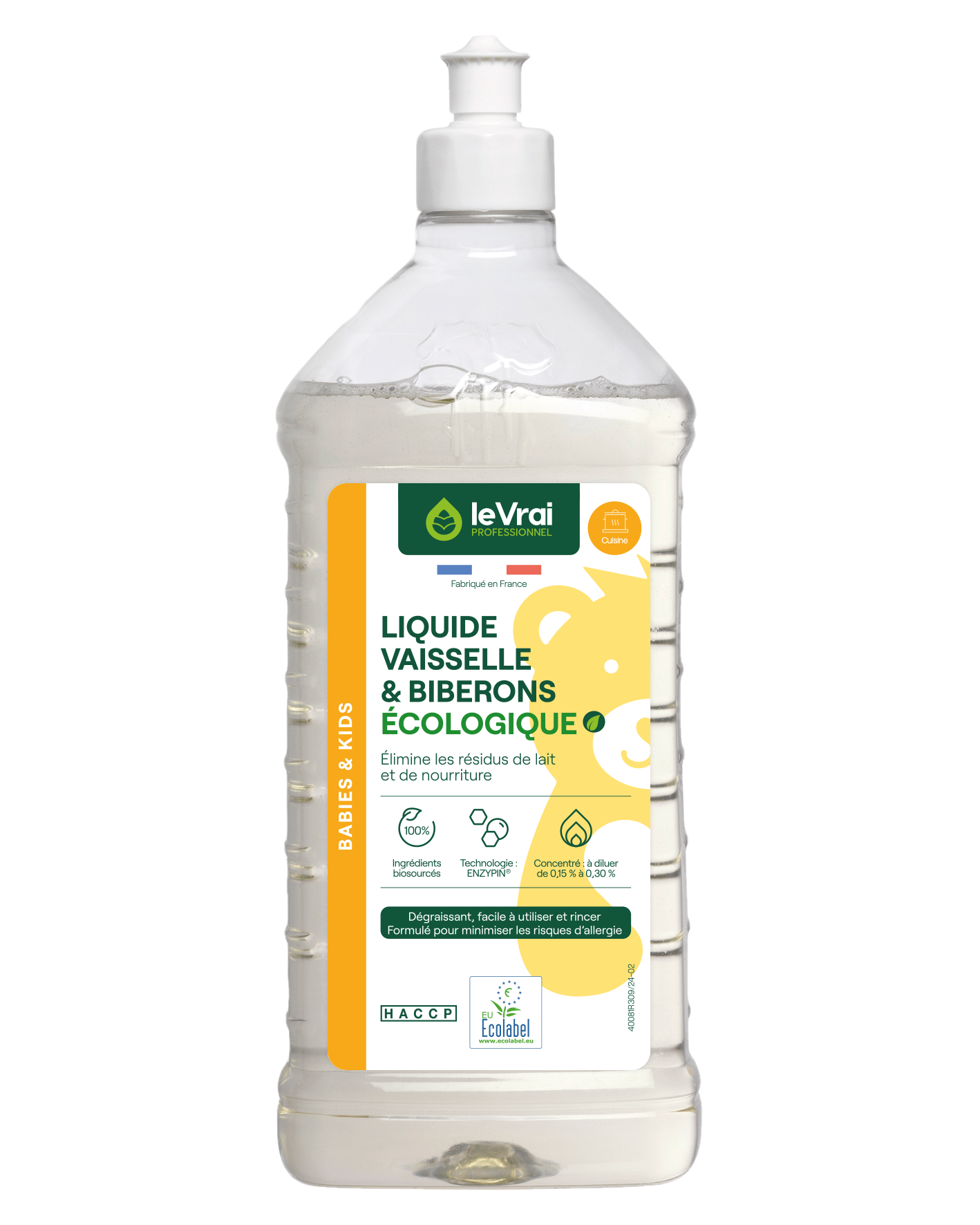 Packshot Png Fr 6012 Lvp B&k Liquide Vaisselle Et Biberons Ecologique 1l