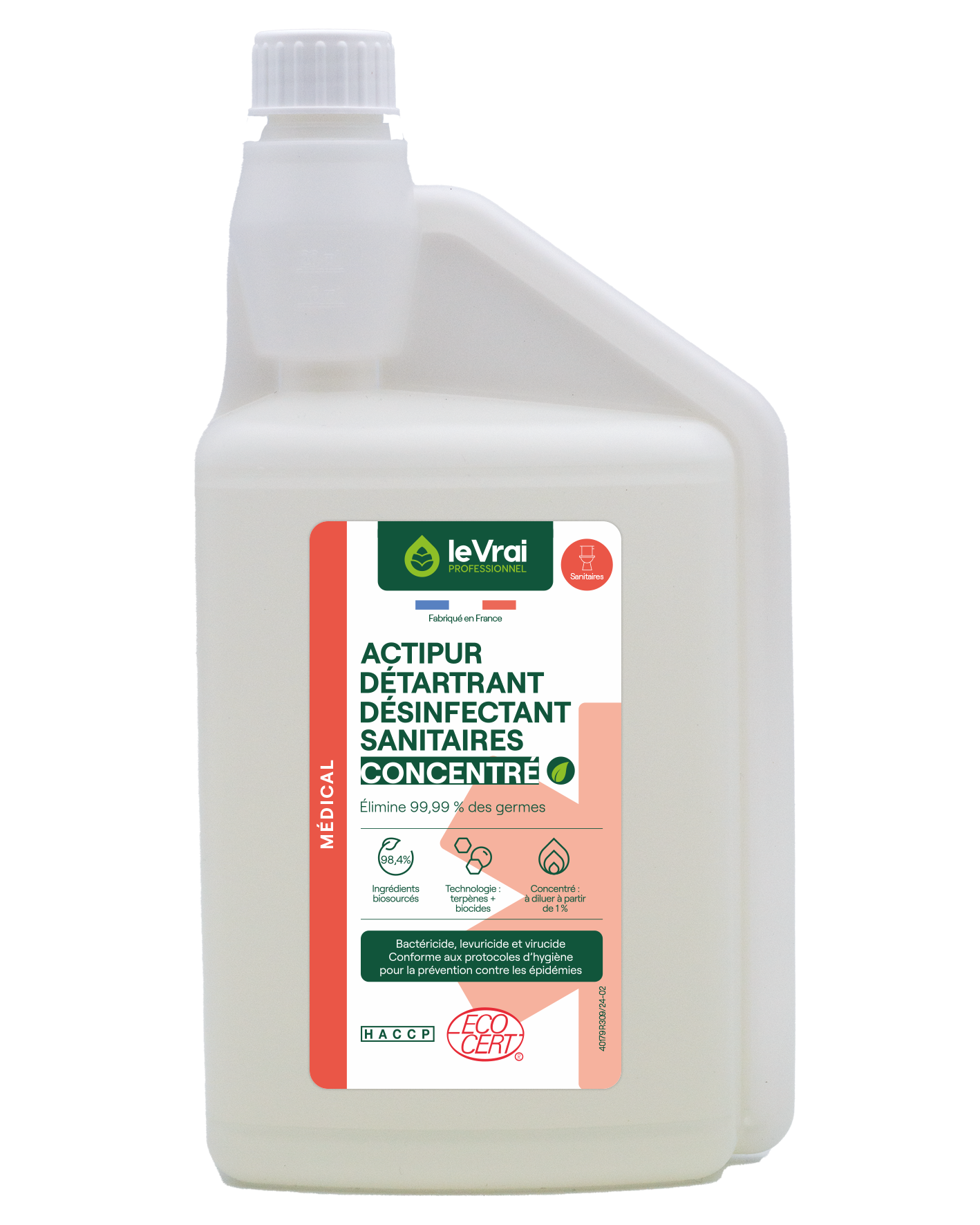 Packshot Png Fr 6218 Lvp Med Actipur Detartrant Desinfectant Sanitaires Concentre 1l