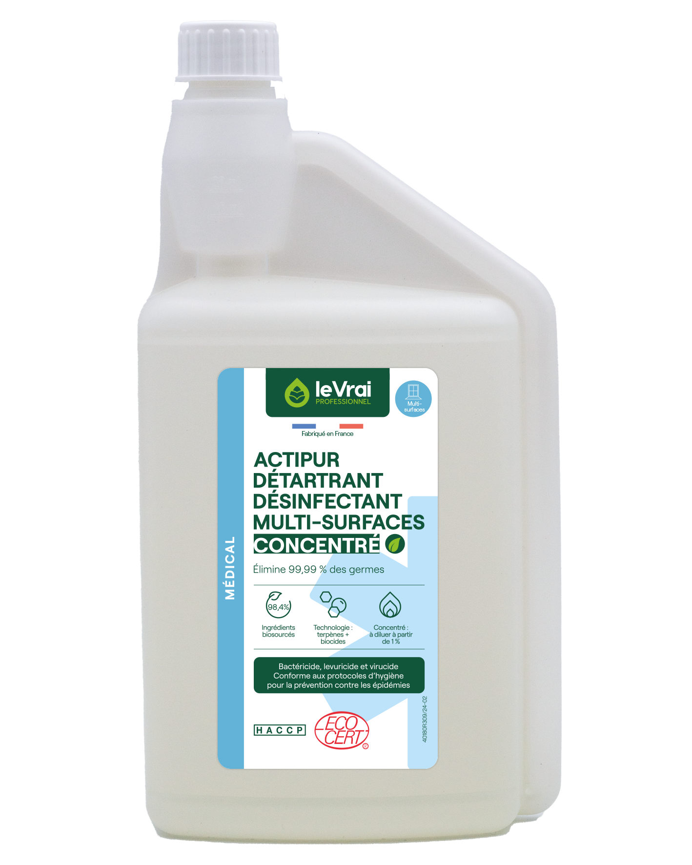Packshot Png Fr 6219 Lvp Med Actipur Nettoyant Desinfectant Multi Surfaces Concentre 1l